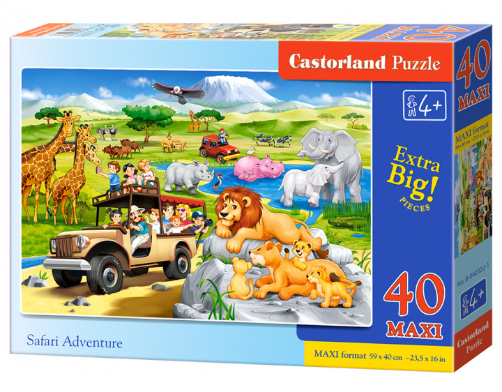 Kniha Puzzle 40 maxi Przygoda na Safari B-040322 
