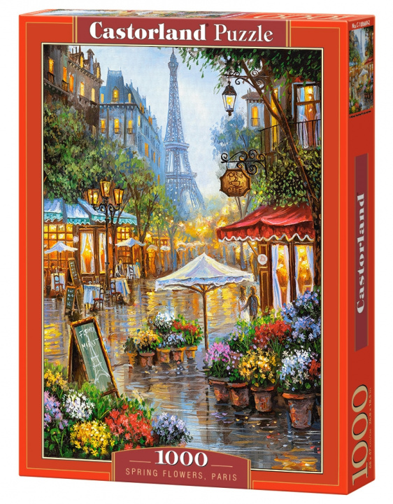 Книга Puzzle 1000 Wiosenne kwiaty Paryż C-103669-2 
