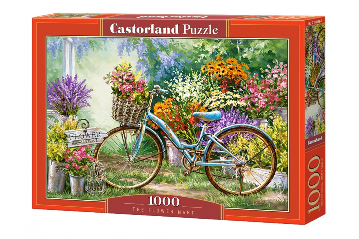 Kniha Puzzle 1000 Targ kwiatowy C-103898-2 