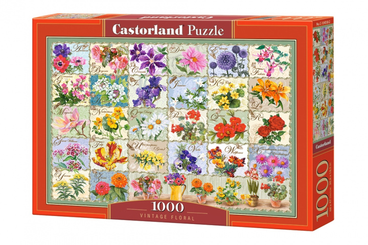 Kniha Puzzle 1000 Kwiaty C-104338-2 
