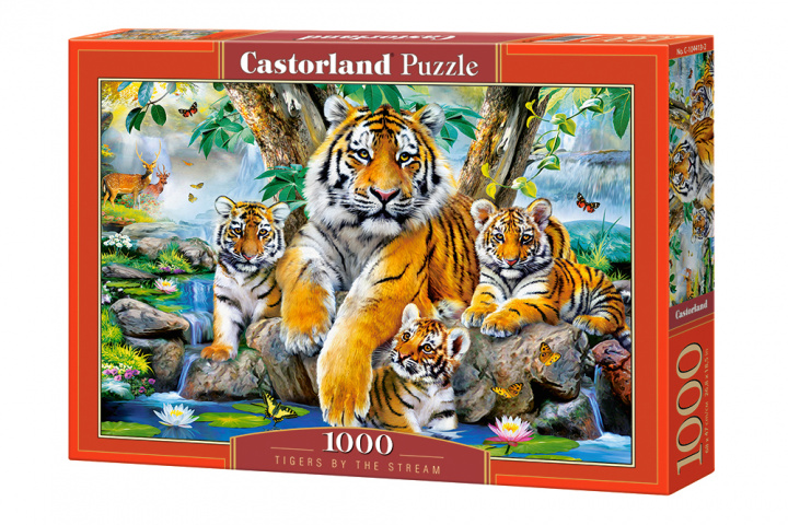 Книга Puzzle 1000 Tygrysy przy potoku C-104413 