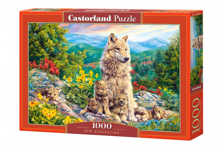 Kniha Puzzle 1000 Wilki nowe pokolenie C-104420-2 