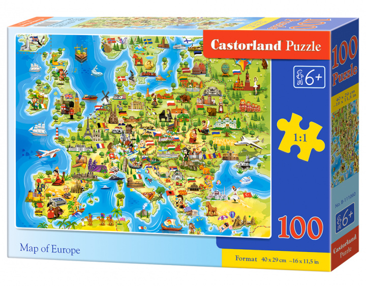 Kniha Puzzle 100 Mapa Europy B-111060 