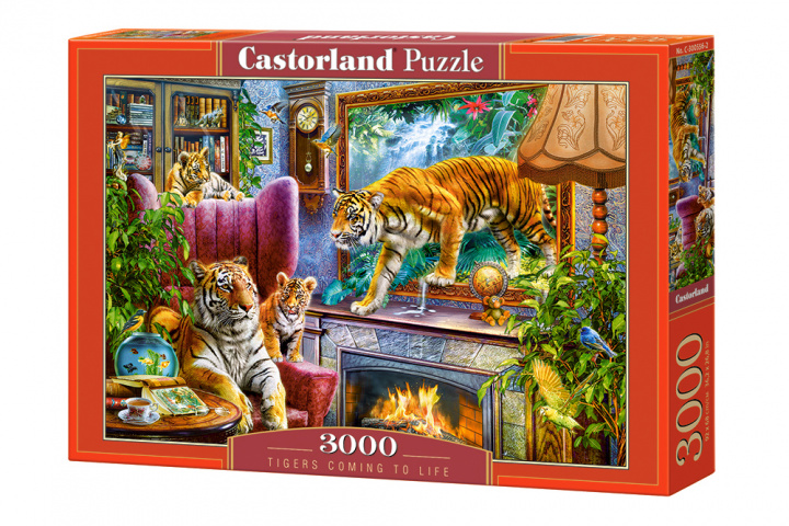 Kniha Puzzle 3000 Tygrysy w pokoju C-300556-2 