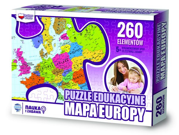 Kniha Puzzle 260 Edukacyjne mapa Europy 