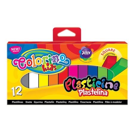 Carte Plastelina Colorino Kids kwadratowa 12 kolorów 