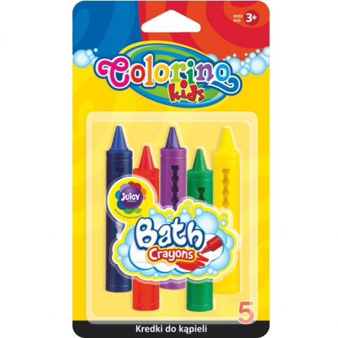 Papírenské zboží Kredki do kąpieli Colorino Kids 5 kolorów PATIO