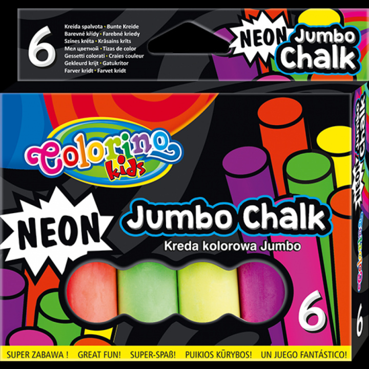 Carte Kreda Colorino Kids neonowa jumbo 6 sztuk 