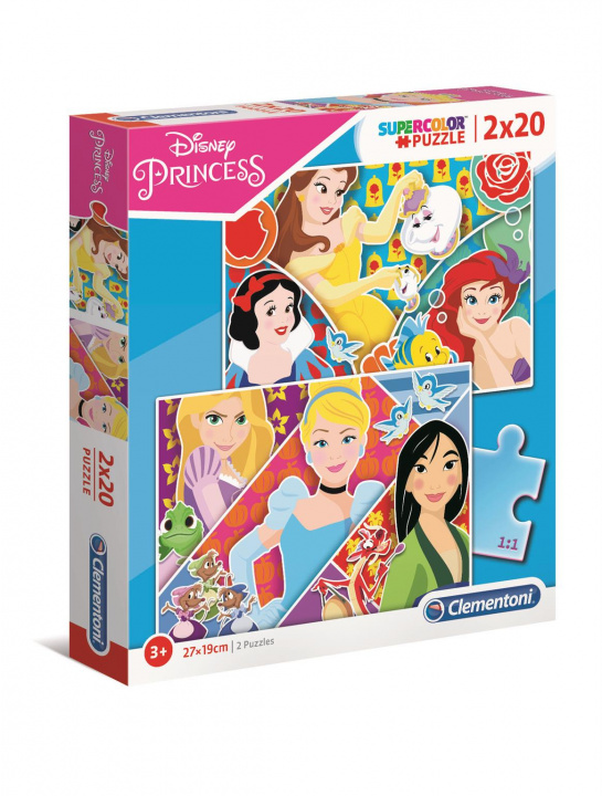Carte Puzzle 2x20 Supercolor Disney Princess 