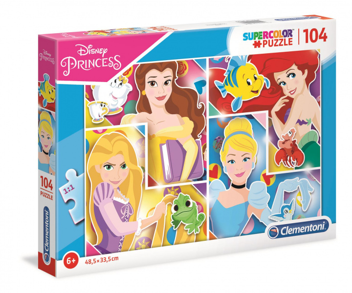 Játék Puzzle 104 Supercolor Disney Princess 