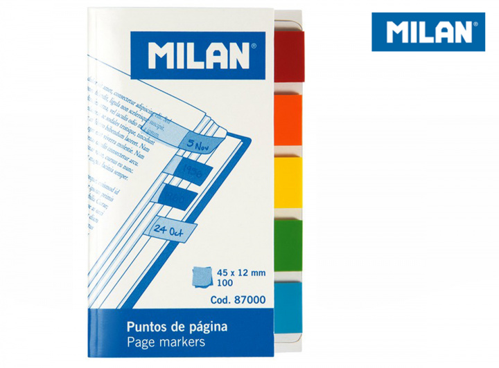 Papírszerek Zakładki Milan indeksujące 45x12 transparentne 