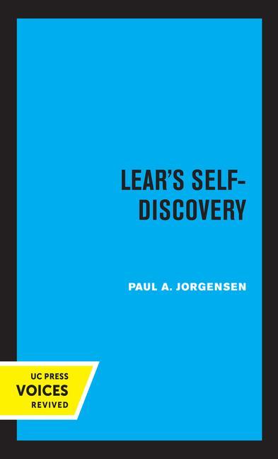 Knjiga Lear's Self-Discovery Paul A. Jorgensen