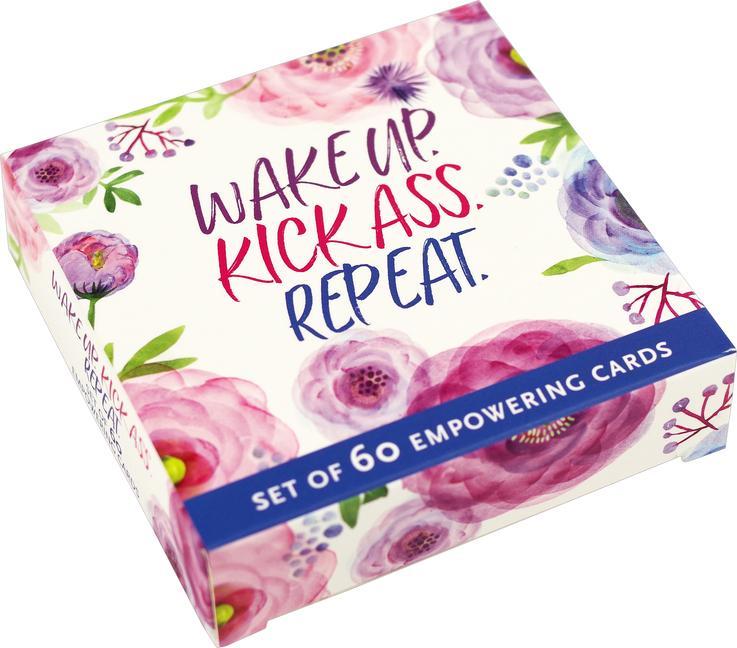 Játék Wake Up, Kick Ass, Repeat Motivational Cards (60 Pack) 