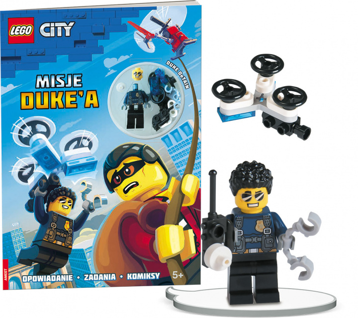 Knjiga Lego city misje Dukea z minifigurką porucznika Duke DeTain lNC-6020 Opracowanie Zbiorowe