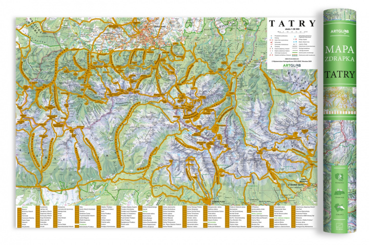 Prasa Mapa zdrapka Tatry 1:50 000 