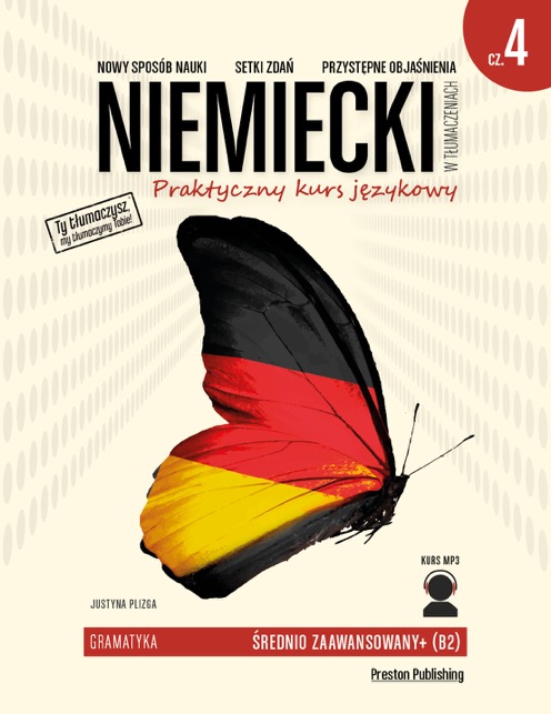 Kniha Niemiecki w tłumaczeniach gramatyka 4 pozim b2 + MP3 wyd. 2 Plizga Justyna