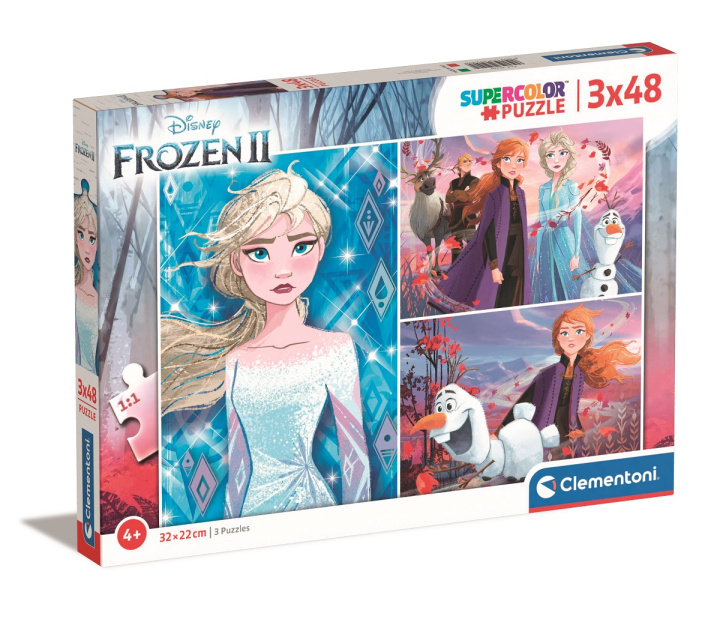 Játék Puzzle 3x48 Supercolor Frozen II 
