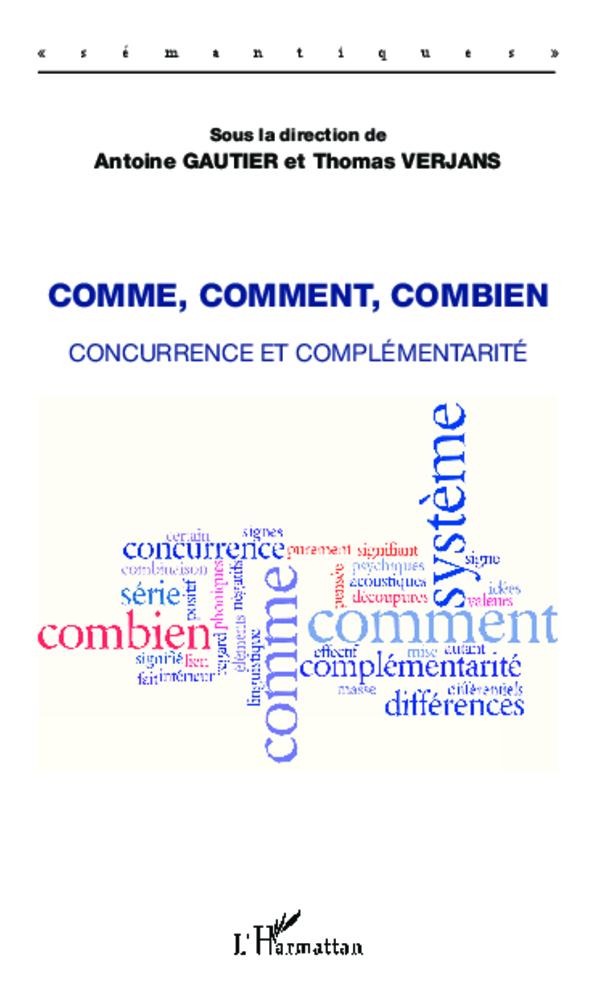 Livro Comme, comment, combien Thomas Verjans