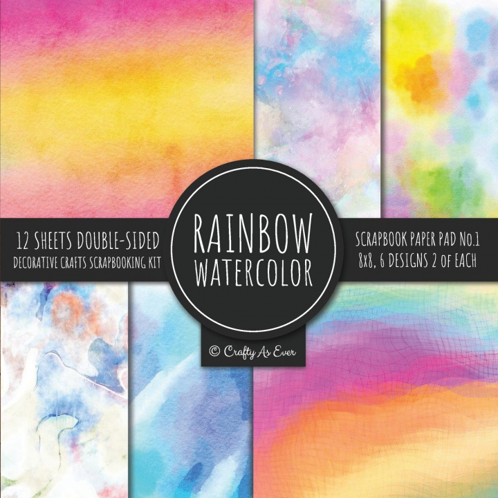 Libro Rainbow Watercolor Scrapbook Paper Pad Vol.1 Decorative Crafts Scrapbooking Kit Collection for Card Making, Origami, Stationary, Decoupage, DIY Handma 