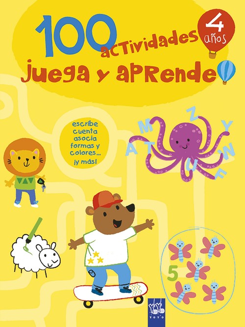Knjiga 100 actividades juega y aprende 4 años 
