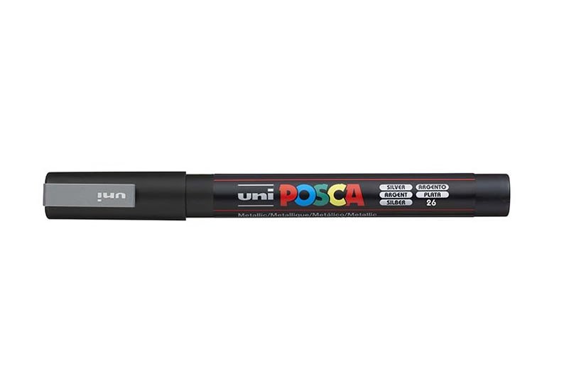 Papírenské zboží POSCA akrylový popisovač - stříbrný 0,9 - 1,3 mm Posca