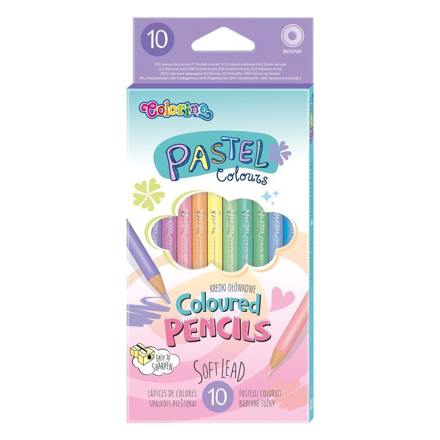 Stationery items Pastel - kulaté pastelky 10 barev 