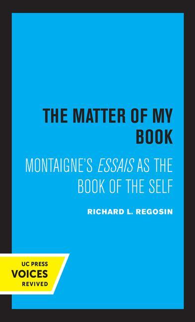 Kniha Matter of My Book Richard L. Regosin