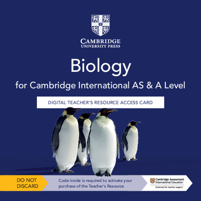 Carte Cambridge International AS & A Level Biology Digital Teacher's Resource Access Card David Martindill