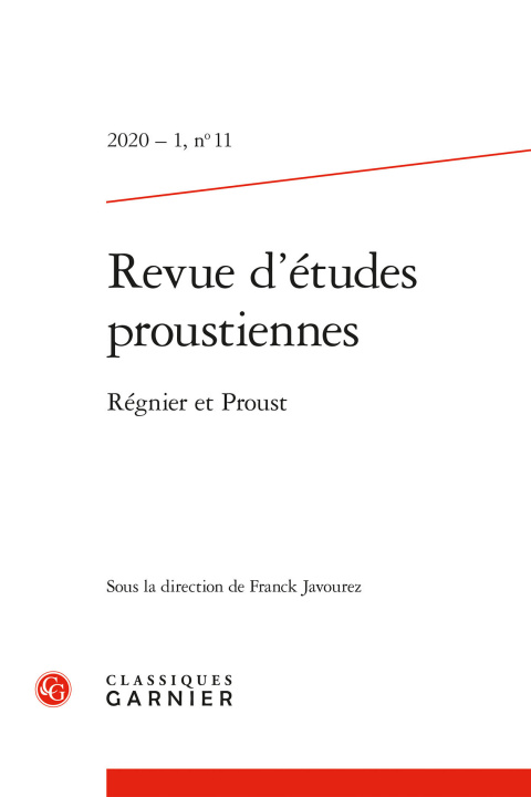 Carte Revue d'Etudes Proustiennes: Regnier Et Proust 