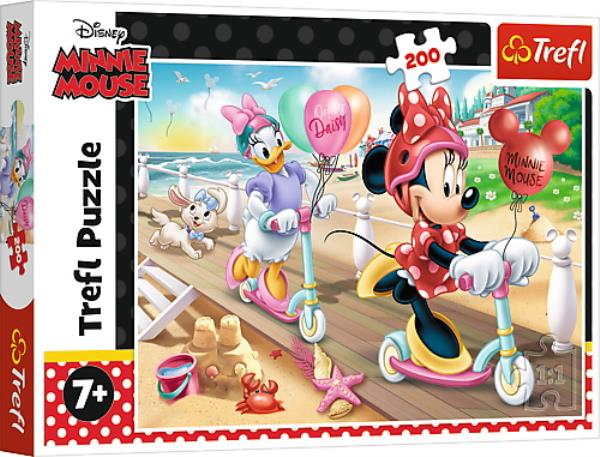 Hra/Hračka Puzzle Minnie Mouse: Na pláži 200 dílků 