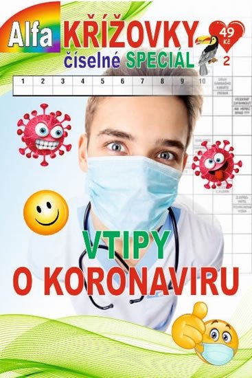Kniha Křížovky číselné speciál 2/2020 - Vtipy o koronaviru 