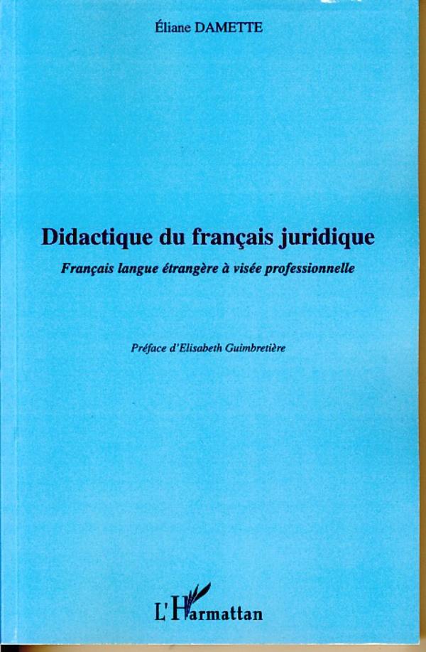 Book Didactique du français juridique 