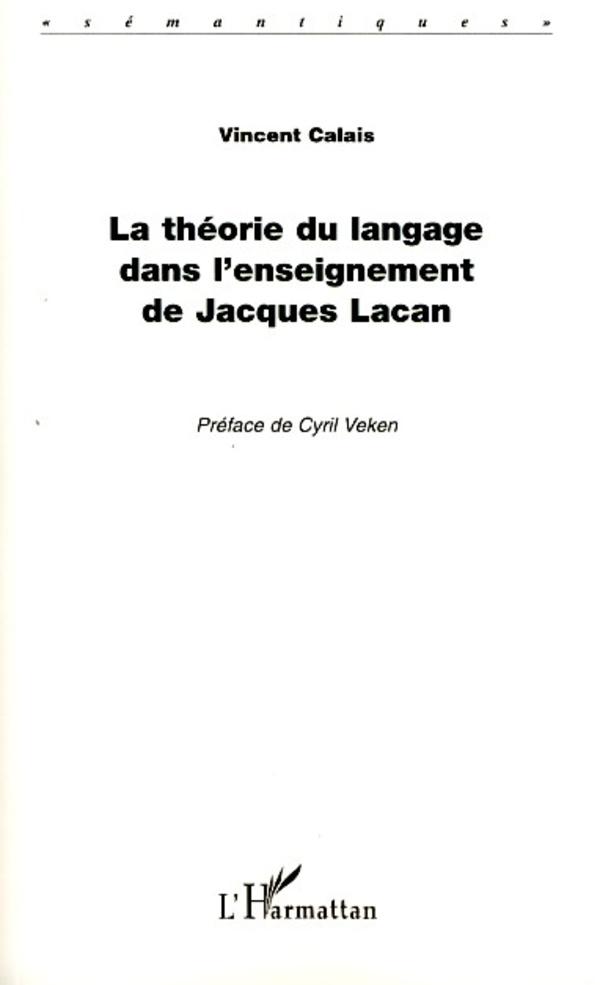 Carte La théorie du langage dans l'enseignement de Jacques Lacan 