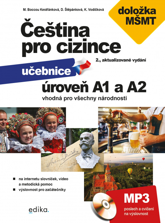 Kniha Čeština pro cizince úroveň A1 a A2 Marie Boccou Kestřánková