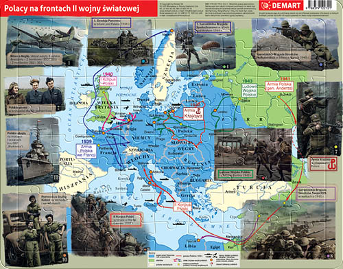 Könyv Puzzle ramkowe 72 Polacy na frontach II wojny światowej 