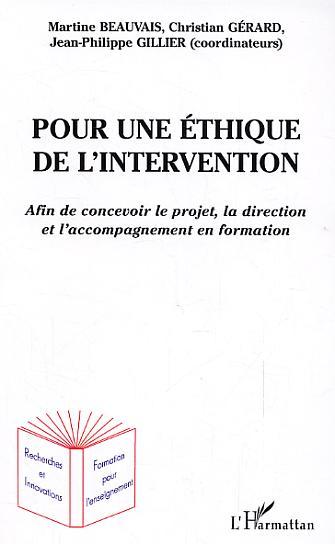 Knjiga Pour une éthique de l'intervention Jean-Philippe Gillier