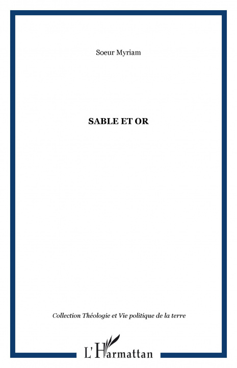 Knjiga Sable et or Soeur Myriam