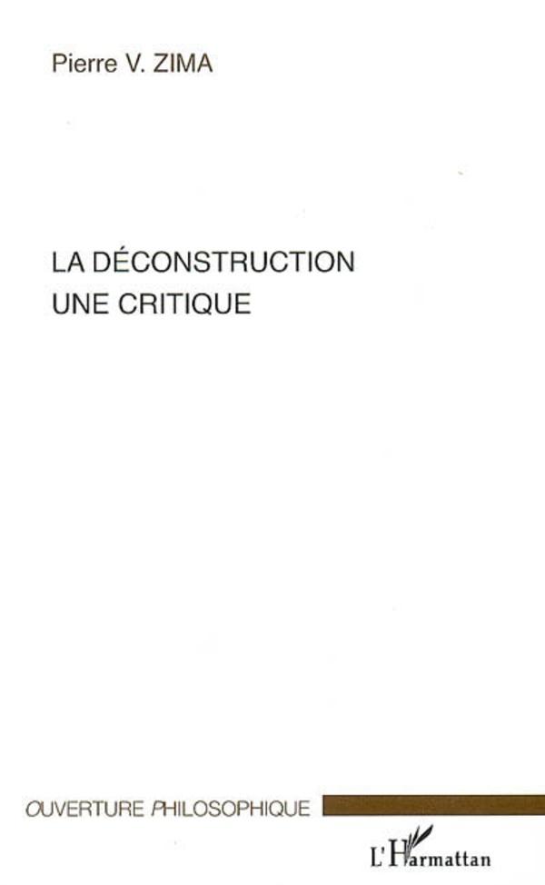 Boek La déconstruction Zima