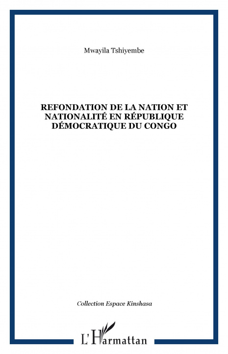 Buch Refondation de la nation et nationalité en République démocratique du Congo Tshiyembe