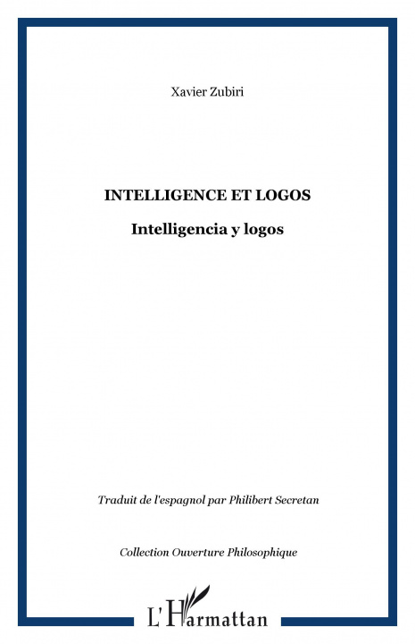 Knjiga Intelligence et logos Zubiri