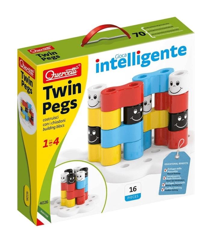 Game/Toy Twin Pegs - stavebnice z velkých oblých kolíčků 