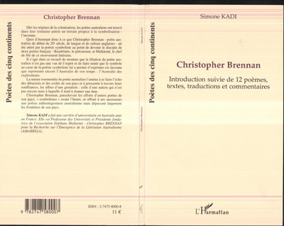 Knjiga Christopher Brennan Kadi
