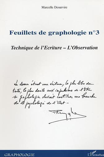 Book Feuillets de graphologie n°3 