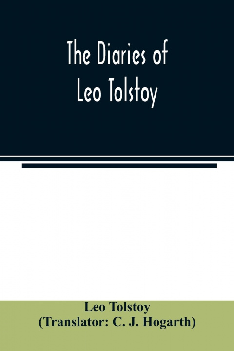 Buch diaries of Leo Tolstoy Leo Tolstoy