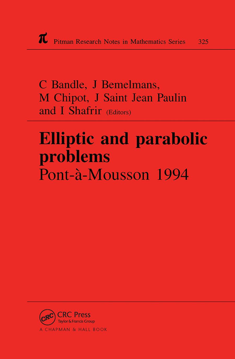 Knjiga Elliptic and Parabolic Problems C. Bandle