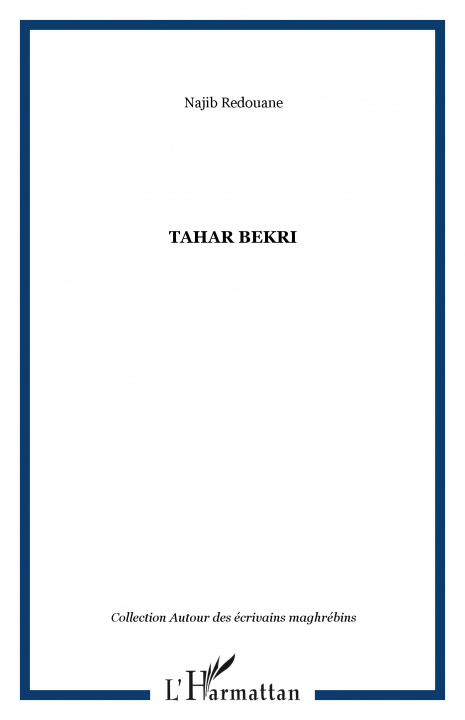 Boek Tahar Bekri Redouane