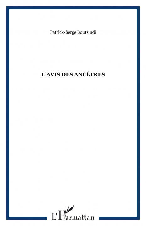 Knjiga L'avis des anc?tres Boutsindi
