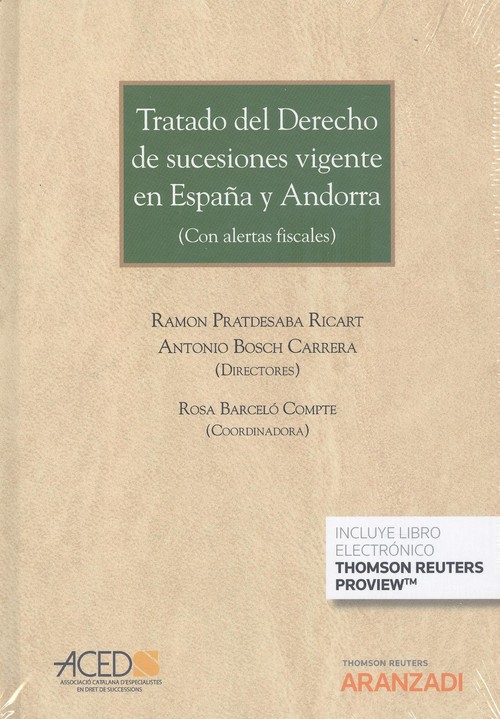 Carte Tratado del Derecho de sucesiones vigente en España y Andorra (Papel + e-book) RAMON PRATDESABA