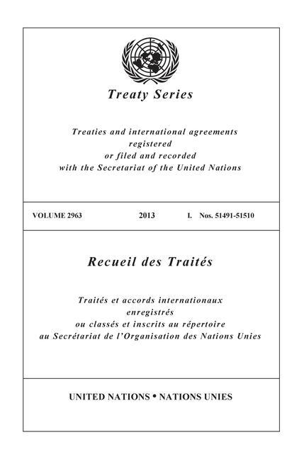 Carte Treaty Series 2963 (English/French Edition) 