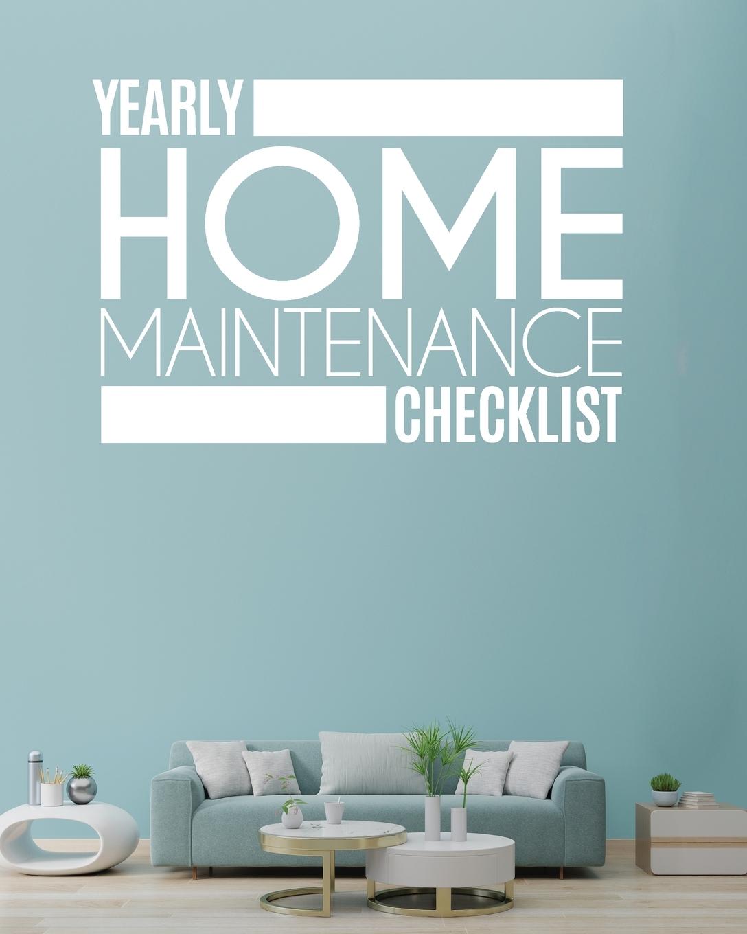 Buch Yearly Home Maintenance Check List 